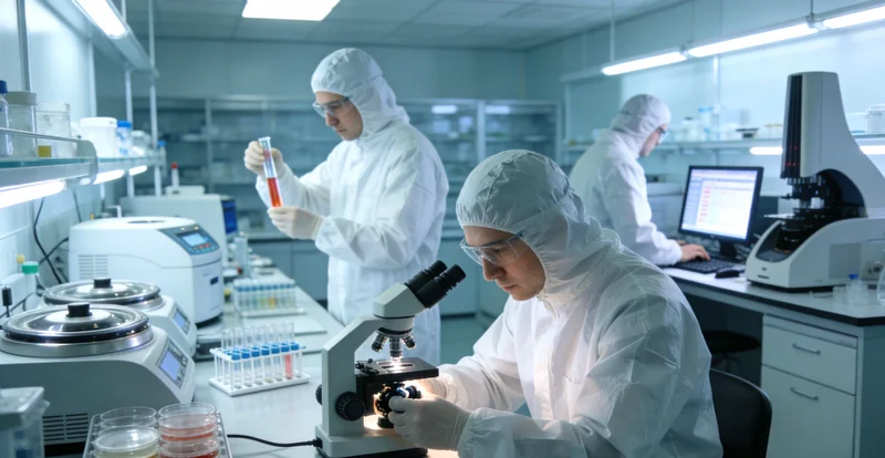 真菌基因检测原理示意图，展示D