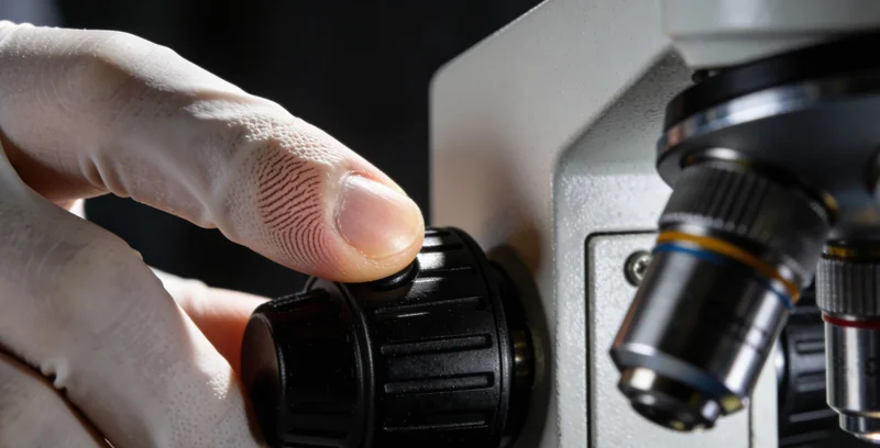 医生正在仔细查看患者的脑部CT