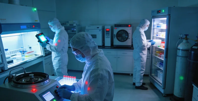专业基因检测实验室内部，技术人