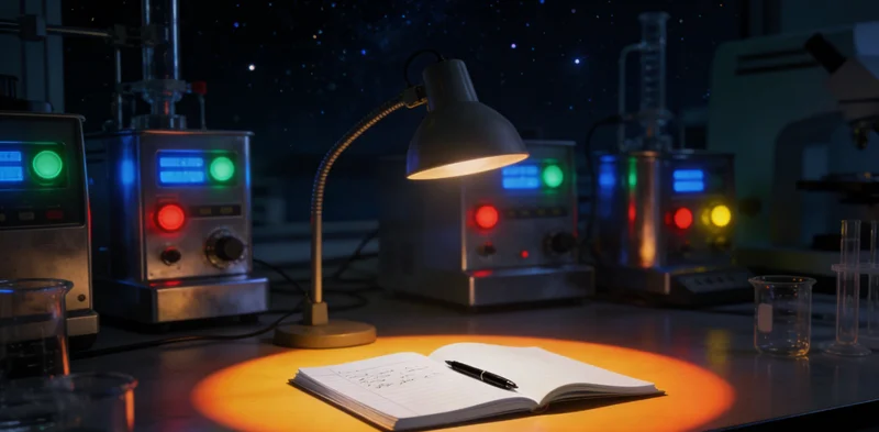 一位医生正在实验室的基因测序仪