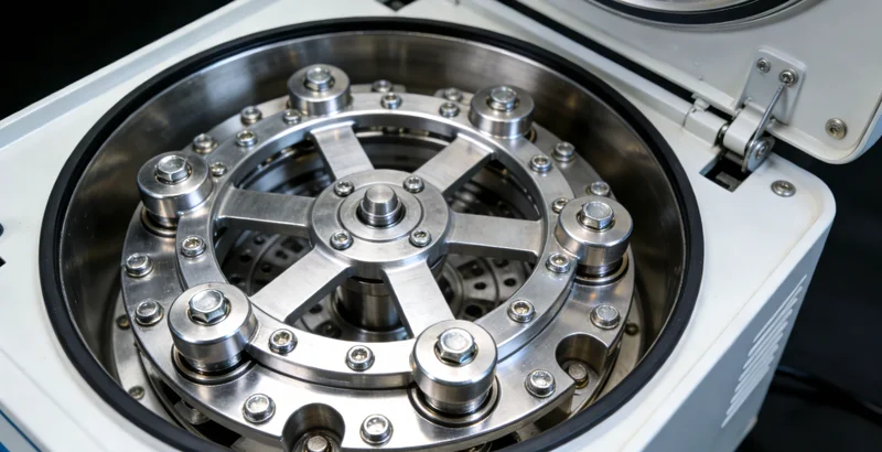 实验室内，身着防护服的技术人员