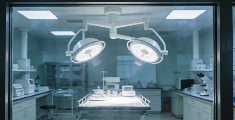 展示实验室中PCR仪器工作状态