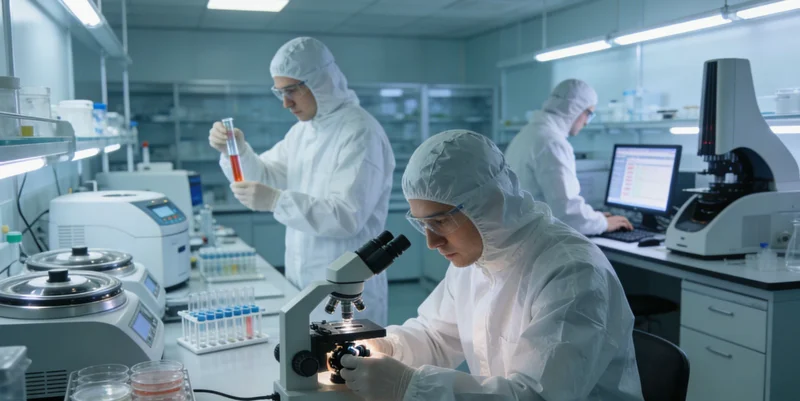 病原基因检测实验室工作场景