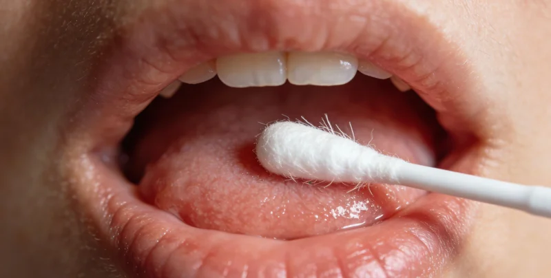 医生与患者家属讨论检测报告结果