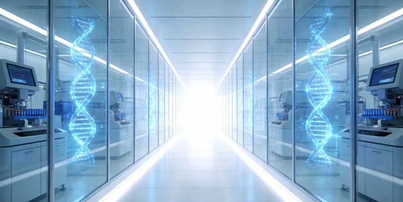 医生正在向咨询者解读详细的基因