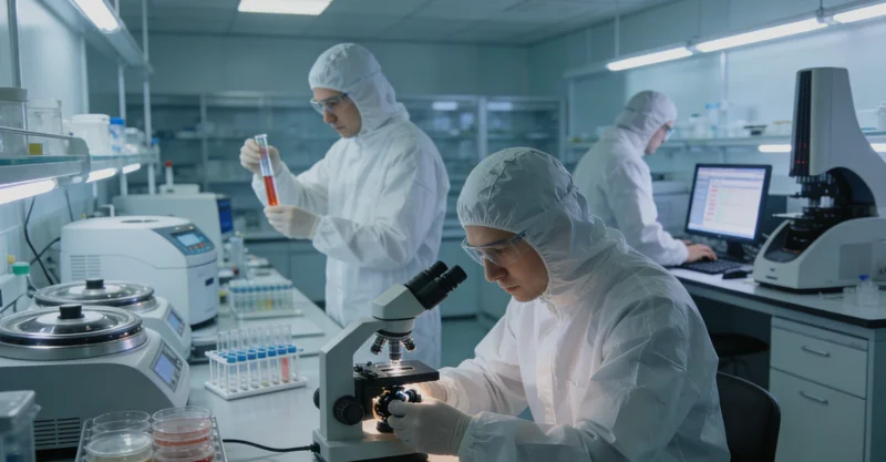 实验室人员进行TB-DNA检测