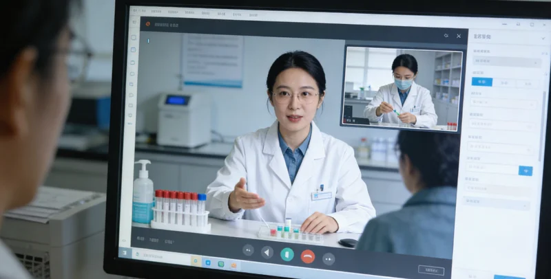 医生与免疫力低下患者沟通病情,