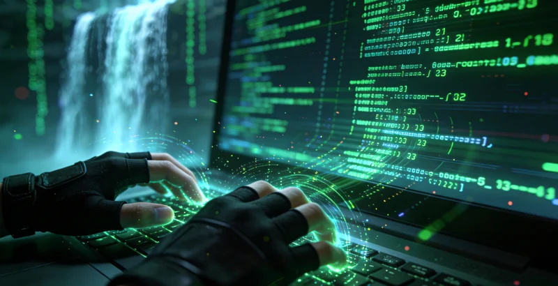 电脑屏幕上显示着复杂的病毒基因