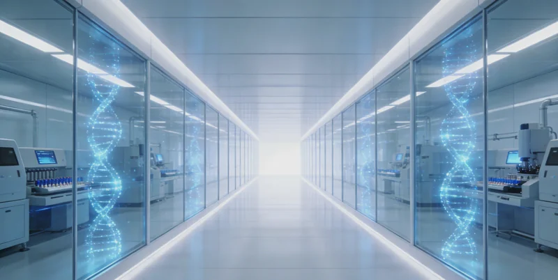 基因检测实验室工作场景