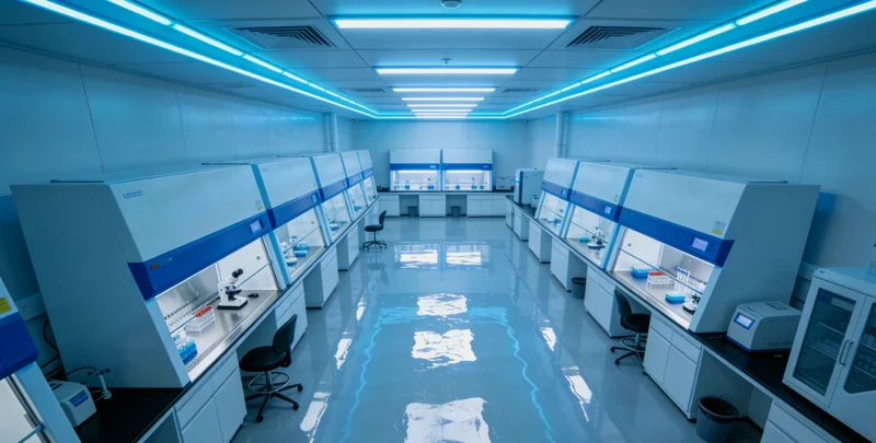 高科技基因测序实验室内部工作场