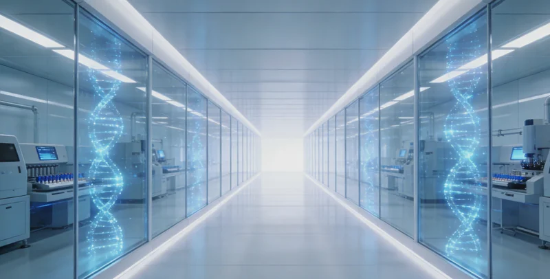 专业人员正在操作精密的基因检测