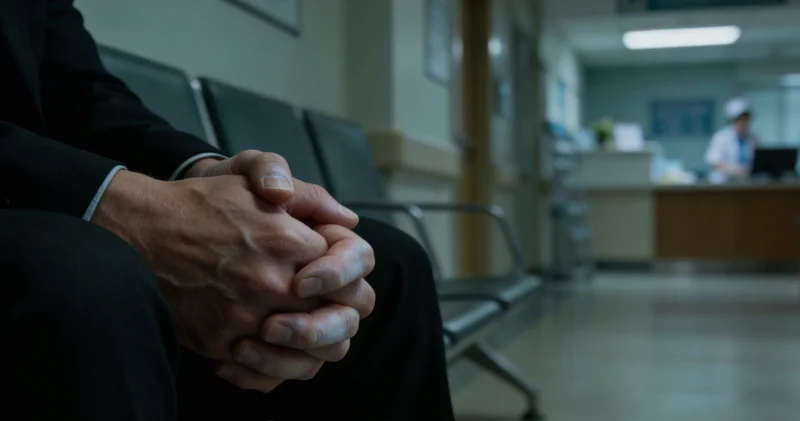 医生正在结合检测报告与团队成员