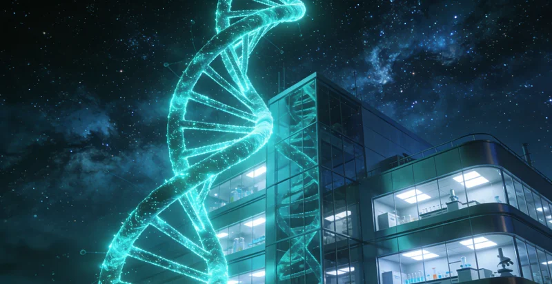 基因检测原理示意图,展示DNA