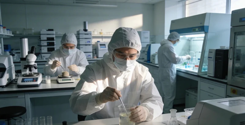 一位技术人员正在实验室操作精密