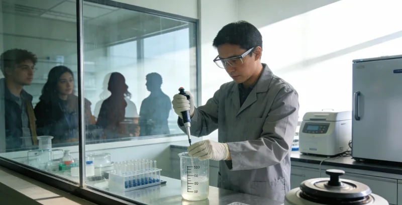 先进的基因测序实验室内部环境