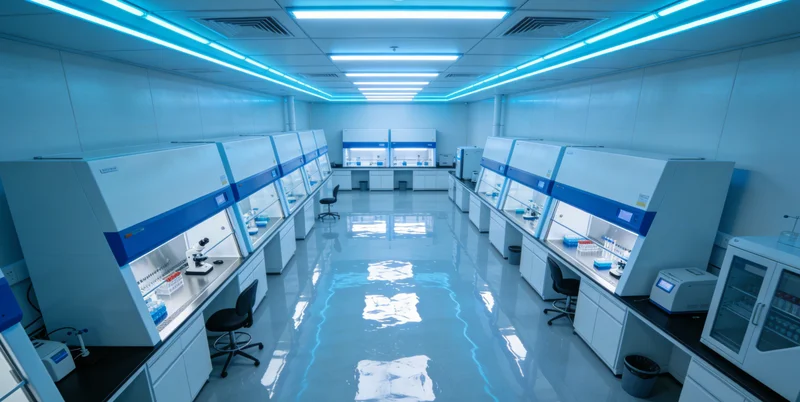 科研人员在现代化实验室内操作精