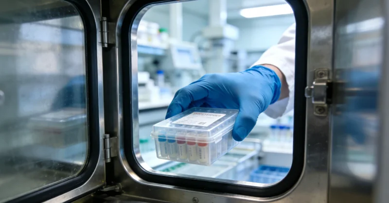 医生正在向患者家属解读基因检测报告的场景