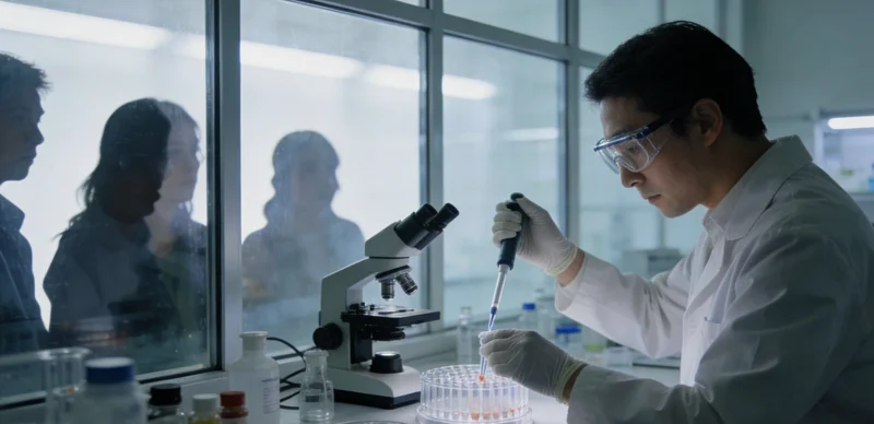 专业人士正在为市民解读基因检测报告