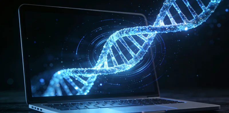 肉瘤细胞与基因结构示意图,表现基因检测的科学性