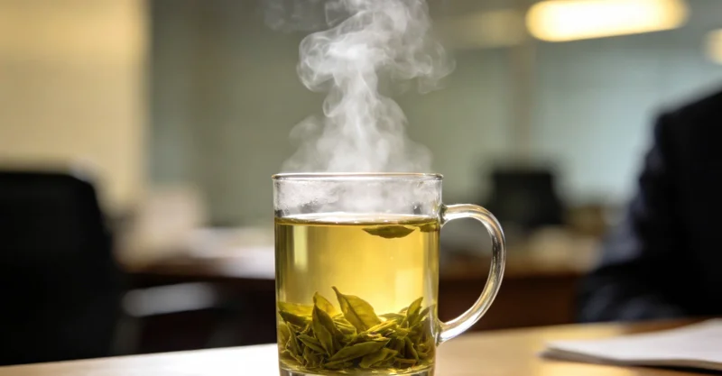 专业人士在办公室内向咨询者解读基因检测报告的场景