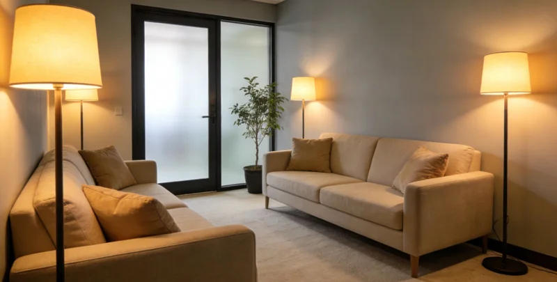 医生在办公室内,正向咨询者耐心