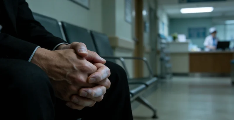 医生正在分析甲状腺超声检查图像