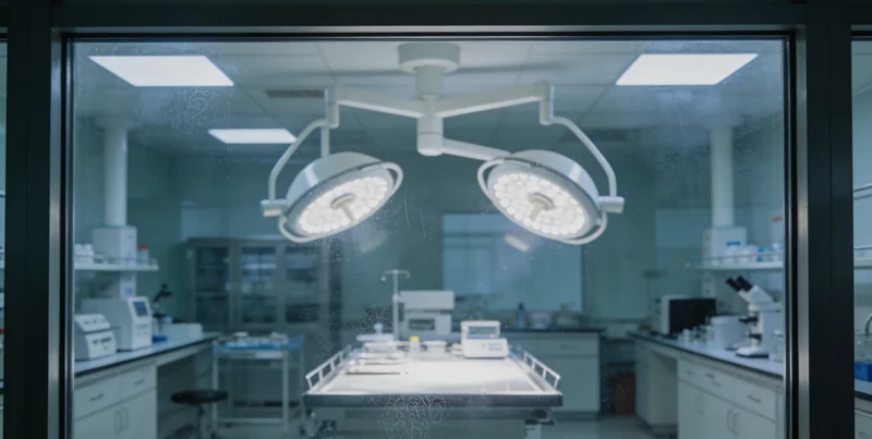 一位医生在实验室分析检测报告