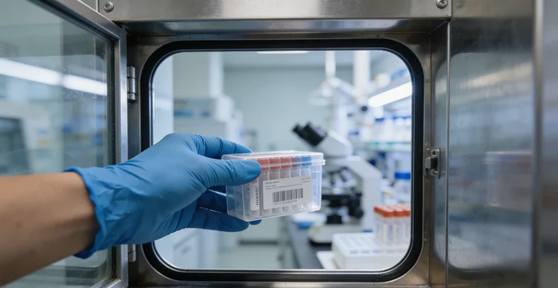 专业人士正在解读基因检测报告,体现专业服务