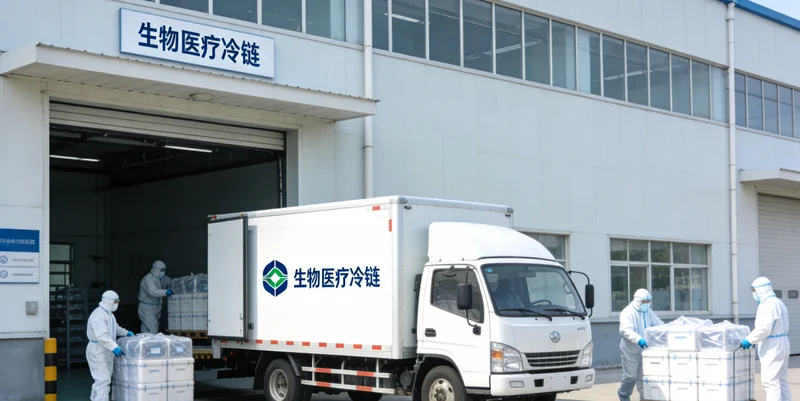 专业医疗冷链运输箱正在转运样本