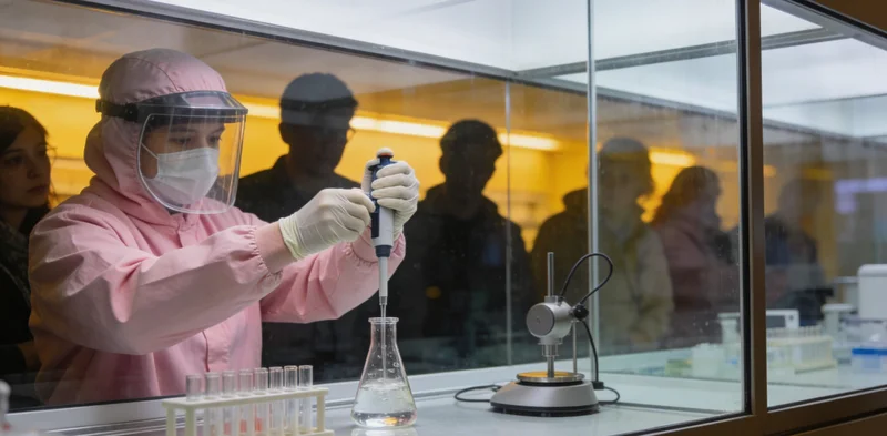 现代基因检测实验室内部,展示先