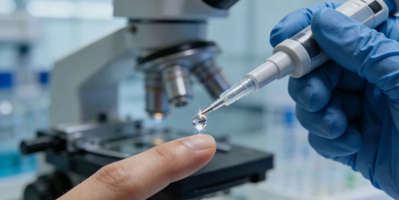 一位中年男性在工厂环境与医院就