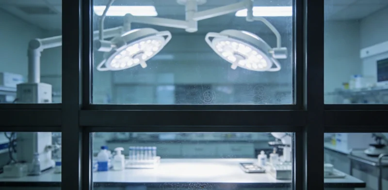 实验室中正在进行高通量测序的精