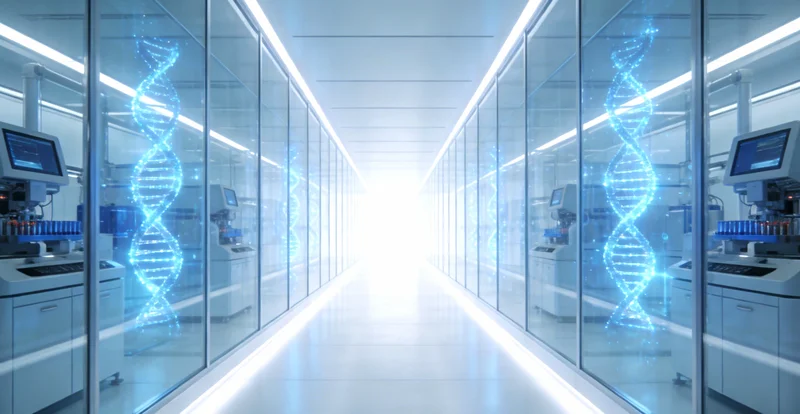 临床医生在办公室内，结合基因检