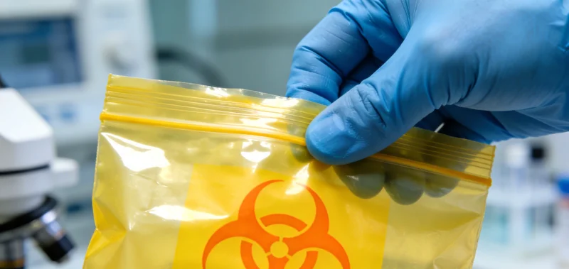 医生在诊室内为患者讲解肺部CT