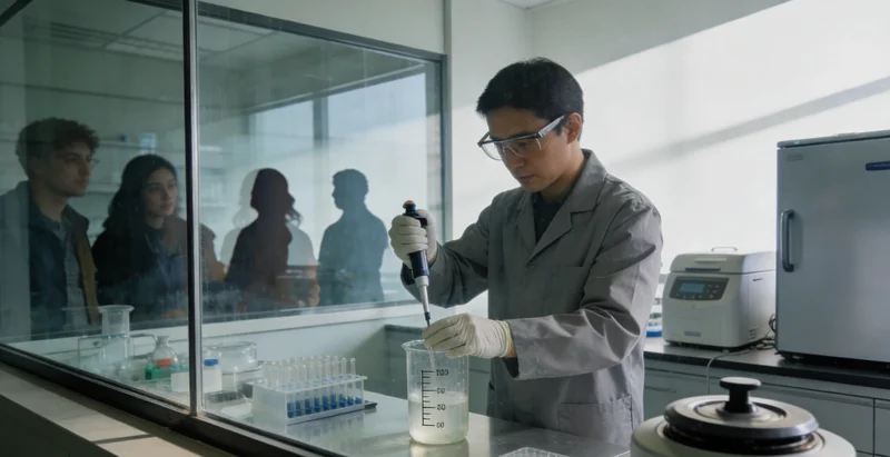 专业医生正在为市民解读基因检测报告