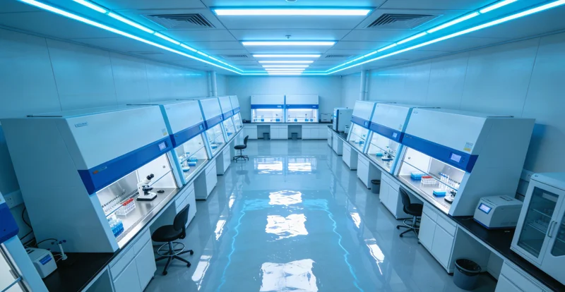 现代化医学实验室进行基因检测工