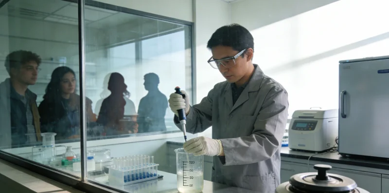实验室技术人员正在进行基因扩增