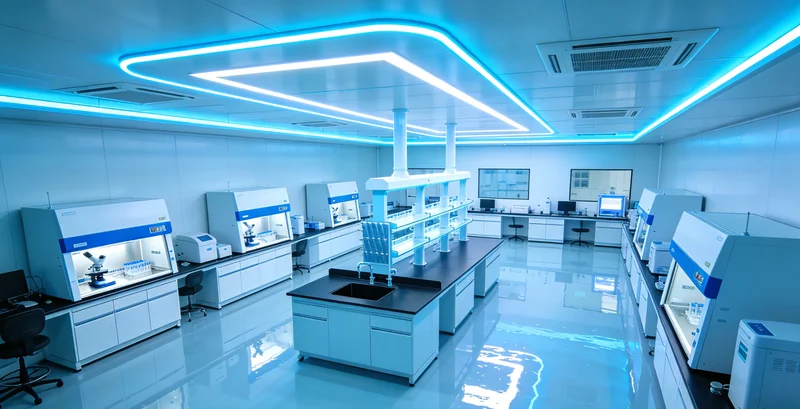 实验室专业人员进行PCR检测操