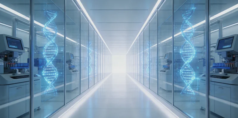 技术人员在实验室操作高通量测序