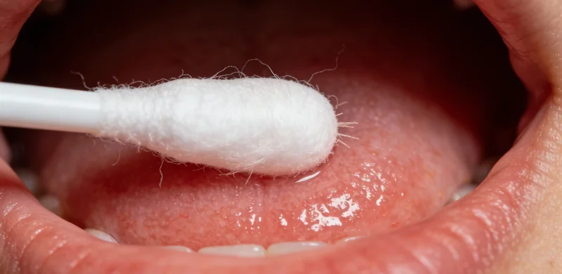 专业的采样人员正在指导一位市民