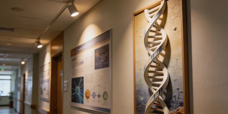 康复出院的患者与主治医生在病房