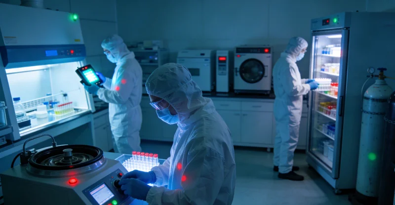 专业人士向家庭解读基因检测报告,画面温馨专业