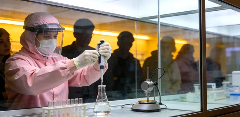 专业人士正在解读基因检测报告,进行健康咨询