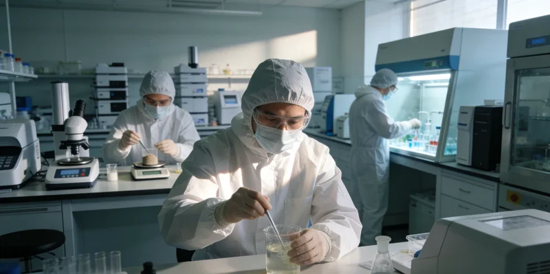 专业基因检测实验室内部工作场景