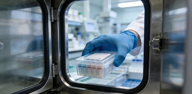 基因检测技术原理示意图,展示从