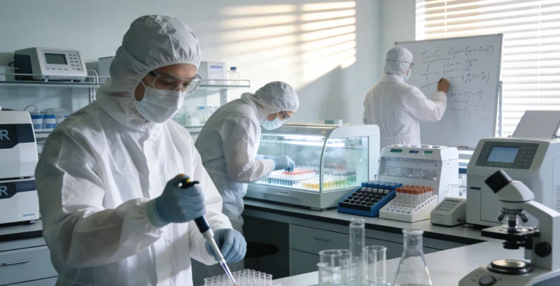 遗传咨询师在安静的咨询室内，正