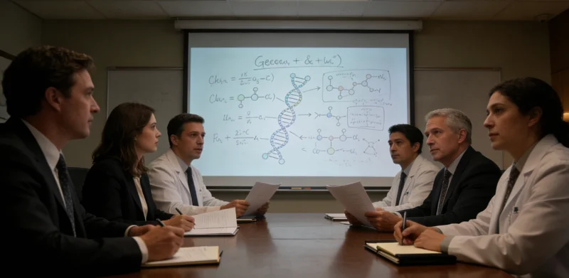 医生向患者解释基因检测报告