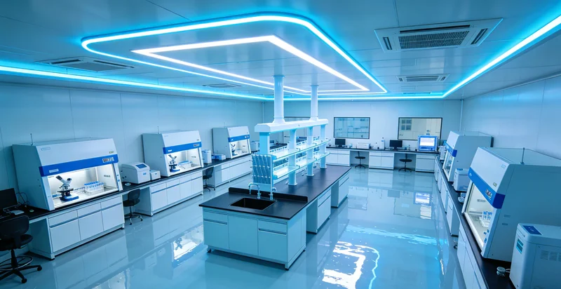 专业基因检测实验室内部工作场景