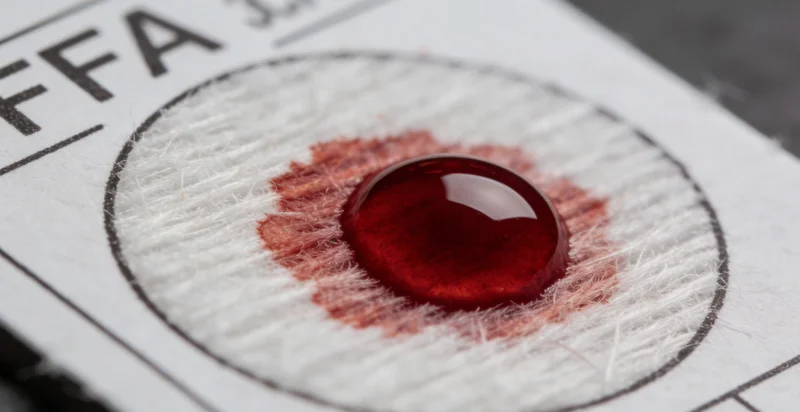 专业人员在采样点进行血液样本采