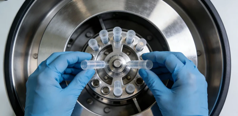 神经科医生在办公室内，手持检测